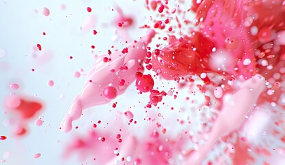Fototapeta premium Abstract Pink and Red Liquid Splash