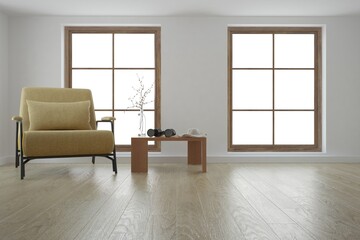 Modern interior design. 3D illustration