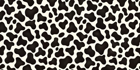 Clean and seamless cow print pattern, cow, animal, farm, black, white, spot, seamless, texture, background, milk