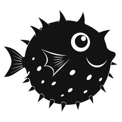 Pufferfish Black silhouette