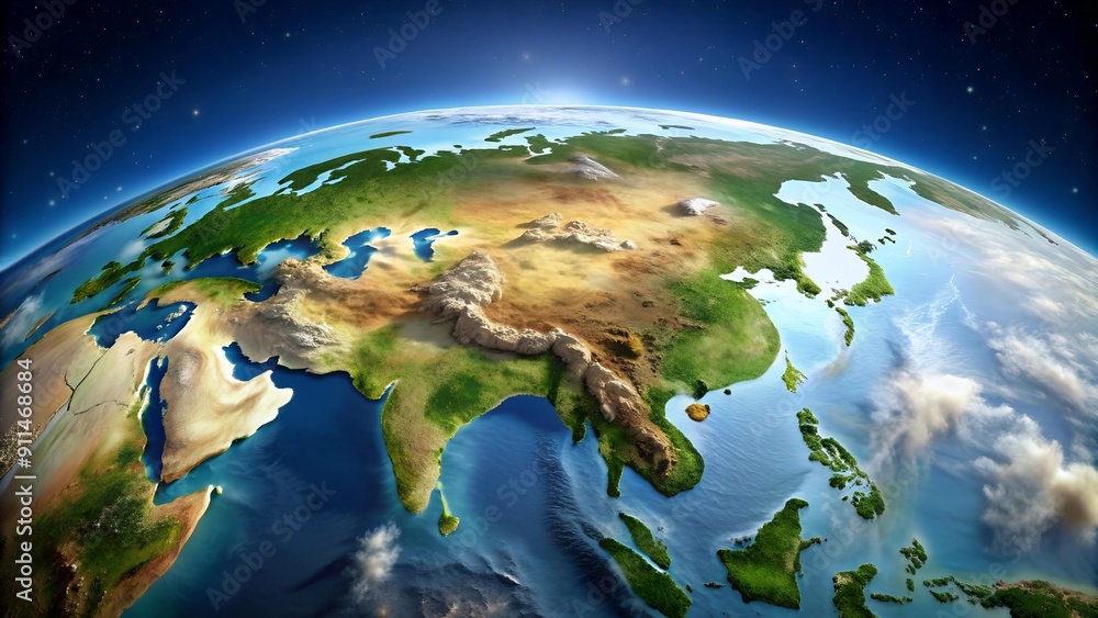 Aufkleber dynamic earth: an interactive 3d visualization of global terrain with gps tracking generative ai