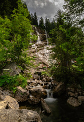 river and waterfalls in cascades des brochaux