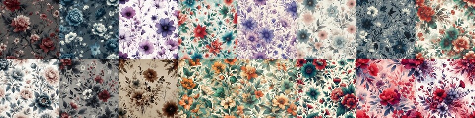 beautiful flowers in ink draw style. AI generated illustration