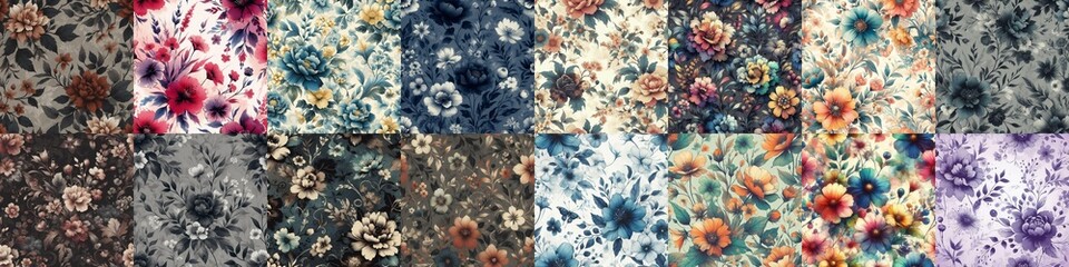 beautiful flowers in ink draw style. AI generated illustration