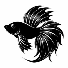 Betta Black silhouette