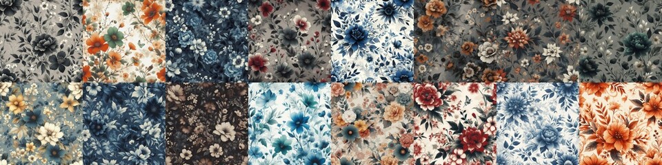 beautiful flowers in ink draw style. AI generated illustration