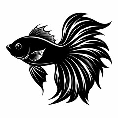 Betta Black silhouette