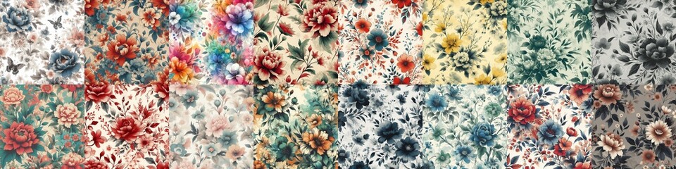 beautiful flowers in ink draw style. AI generated illustration