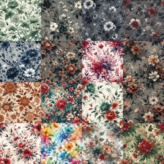 beautiful flowers in ink draw style. AI generated illustration