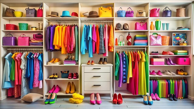 The Influencer's Closet: A Colorful Explosion of Style  generative AI