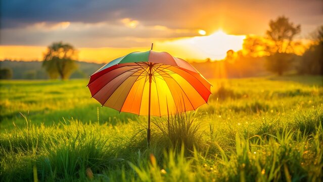 Sun-Kissed Meadow Umbrella  AI generated