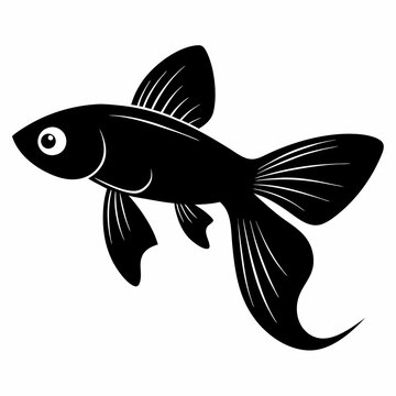 recommend clip art: Guppy Black silhouette