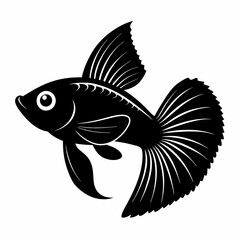 Guppy Black silhouette