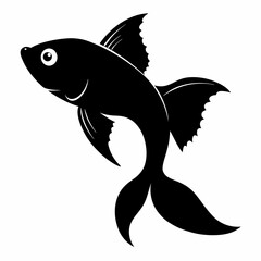 Guppy Black silhouette