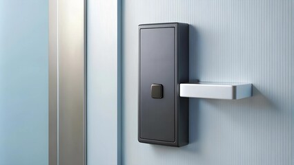 Sleek, Minimalist Proximity Card Reader Door Unlock System  AI Generated