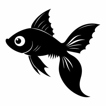 recommend clip art: Guppy Black silhouette