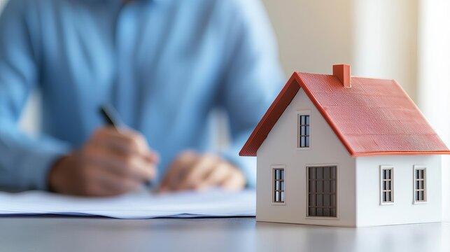 Homeowner and agent reviewing property insurance assessment report, property insurance, report review