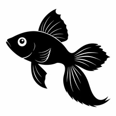 Guppy Black silhouette