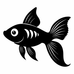 Guppy Black silhouette