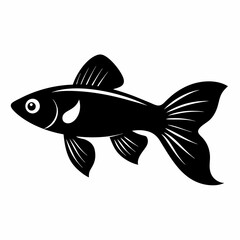 Guppy Black silhouette