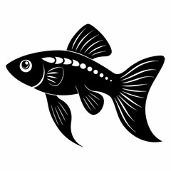 Guppy Black silhouette