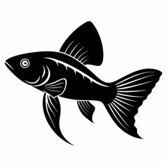Guppy Black silhouette