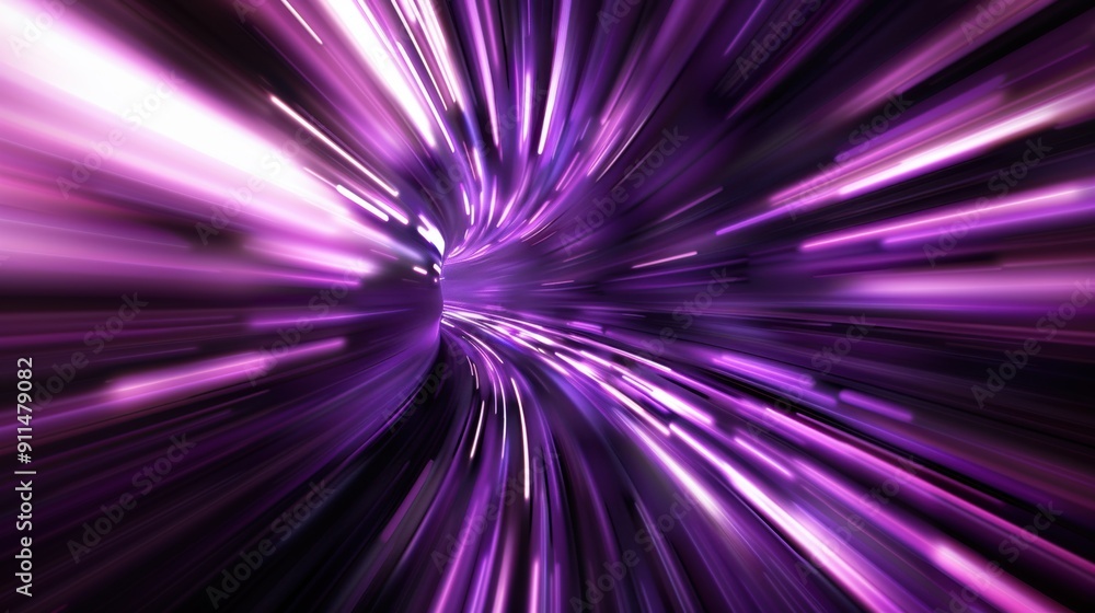 Aufkleber purple light effect to simulate high speed when zooming in to the center.