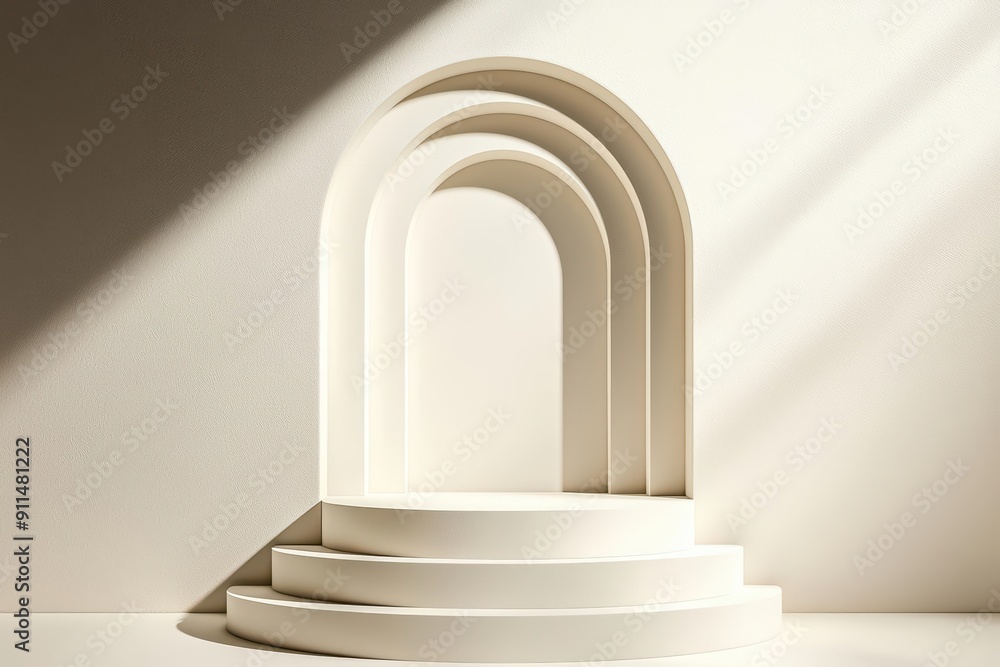 Poster on this minimal empty abstract scene background