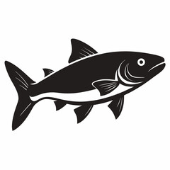 Trout Black silhouette