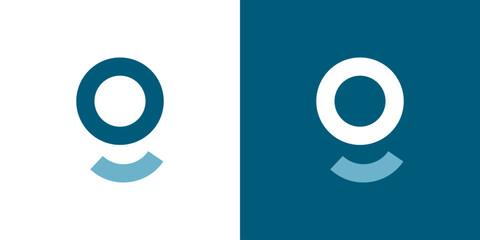 Letter G or GO circle lowercase icon logo vector minimal modern logo