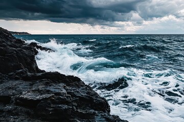 Fototapeta premium The serene landscape lay broken after the storm