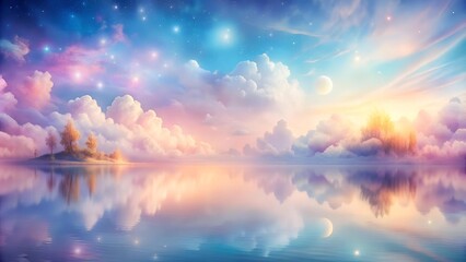 Ethereal Dreamscapes: A Symphony of Pastel Hues  AI generated