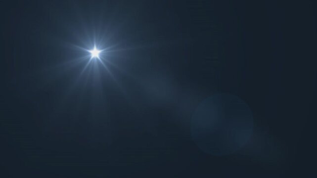 Star shines in the sky above the manger of the Nativity of Jesus Christ, seamless animation