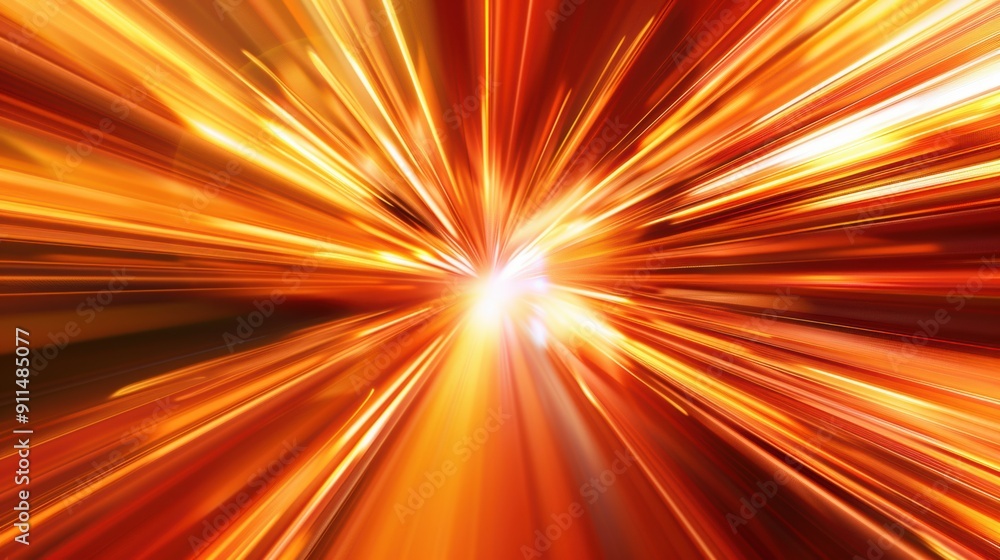 Aufkleber orange light effect to simulate high speed when zooming in to the center.