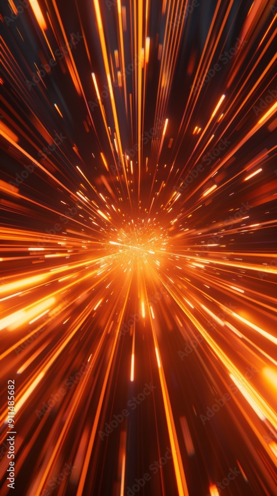 Aufkleber orange light effect to simulate high speed when zooming in to the center.