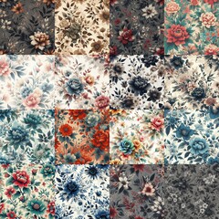 beautiful flowers in ink draw style. AI generated illustration