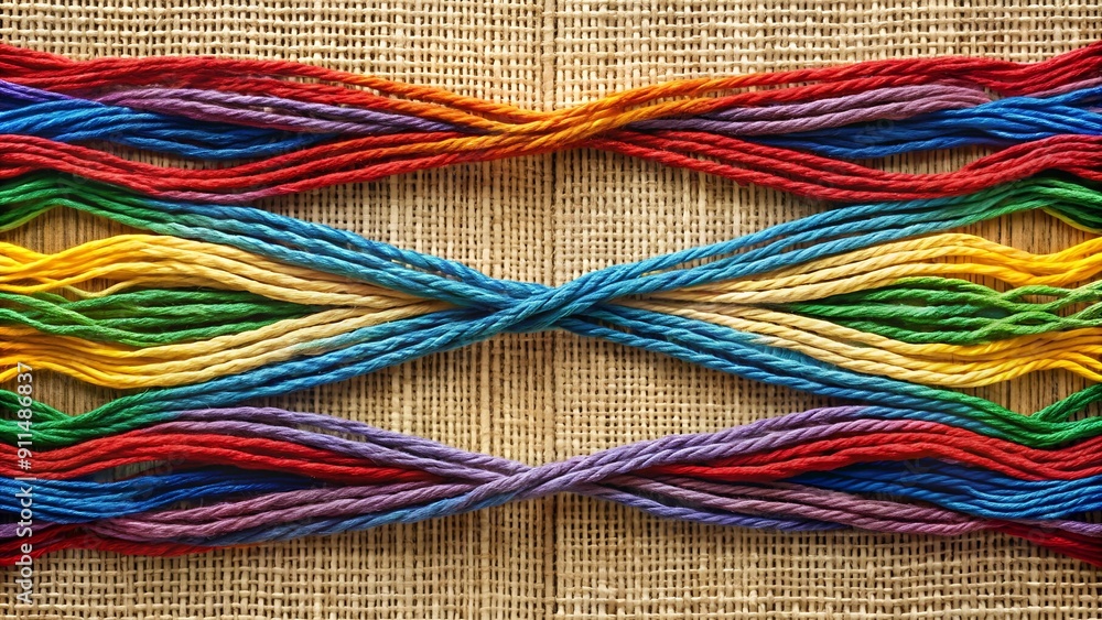 Poster intertwined threads: a visual representation of couplehood ai generated