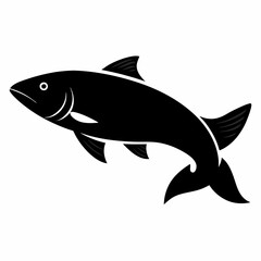 Obraz premium Salmon Black silhouette