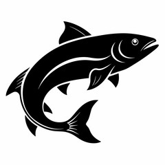 Salmon Black silhouette