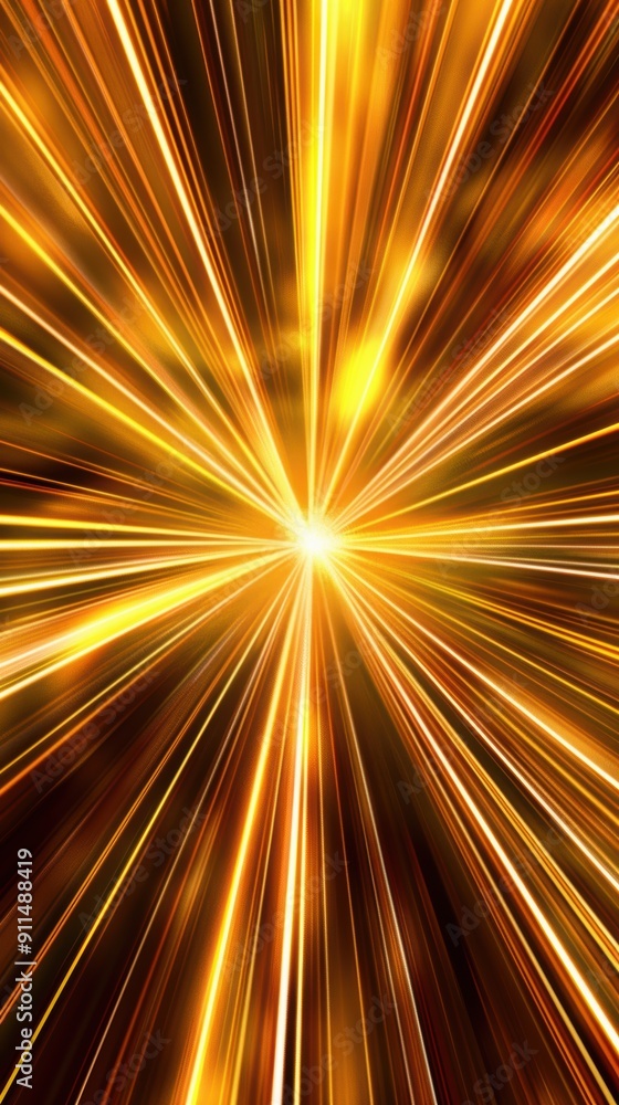 Poster orange light effect to simulate high speed when zooming in to the center.