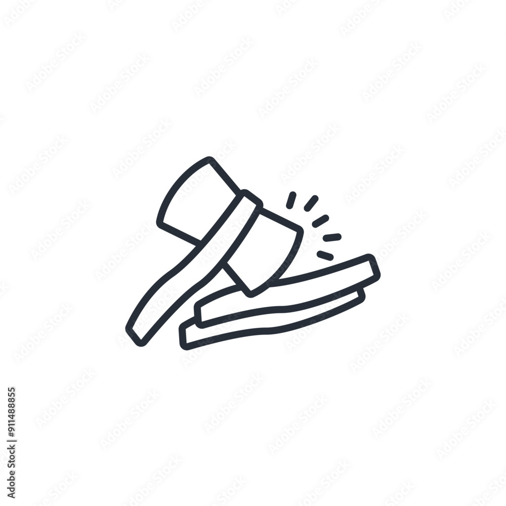 Poster axe icon. vector.editable stroke.linear style sign for use web design,logo.symbol illustration.