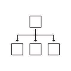 Flow chart icon design, isolated on white background, vector illustration