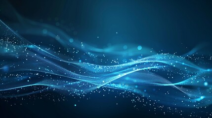 Blue waves with a fresh aroma. Waves showing a stream of clean fresh air