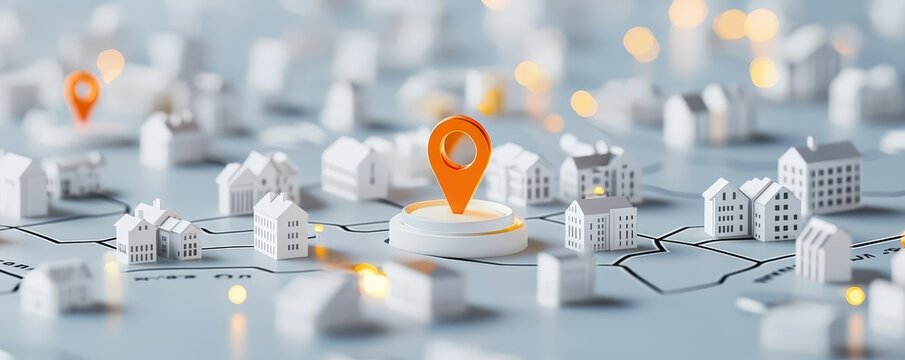 Property insurance coverage map with highlighted areas, property insurance, coverage map