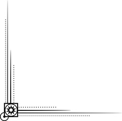 Obraz premium Vintage border in bohemian style, celestial frame element