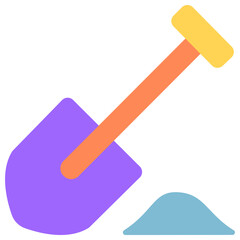 shovel flat icon