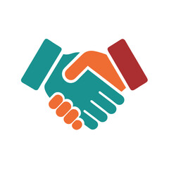 Handshake icon vector art illustration.