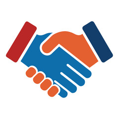       Handshake icon vector art illustration.

