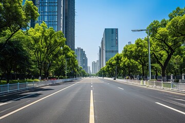 Obraz premium Urban Cityscape Background With Modern Skyline in Metropolitan Environment