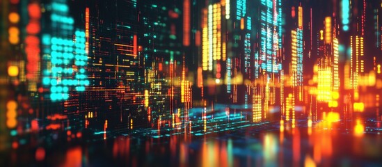 3D Rendered Text with No Signal Effects Featuring Technological Glitches and Various Interference Patterns